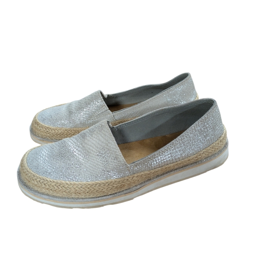 Ariat Cruiser Espadrille Sparklin' Silver Flats Size 7 - Picture 9 of 9
